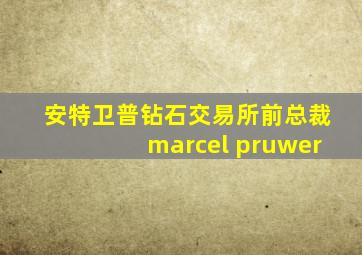 安特卫普钻石交易所前总裁marcel pruwer